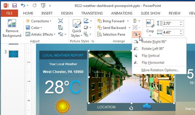 Rotating A Picture In PowerPoint 2013