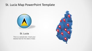 PPT Map of Saint Lucia