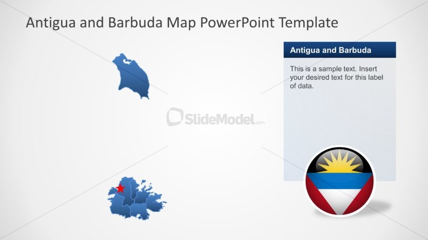 Political Outline PowerPoint Map of Antigua and Barbuda