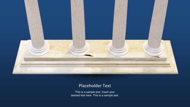 Top Down View of Doric Pillars PowerPoint