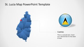 Editable PPT Map of Saint Lucia