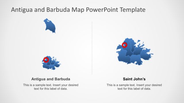 Antigua And Barbuda Map with Capital City