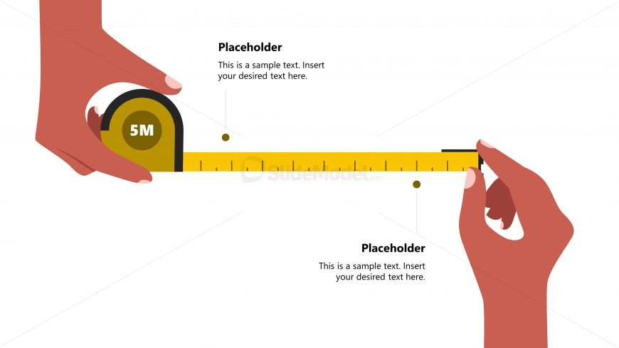 Distance Meter Shapes PPT Timeline Start End