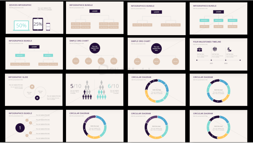 Free 100 PPT Infographic Designs