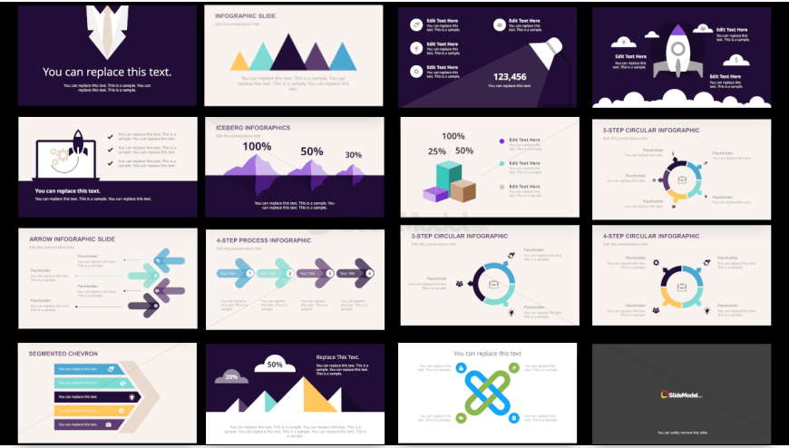 PPT Templates Infographics Pastel Theme