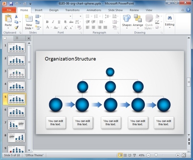 Template for Making Basic or Bureaucratic Organizational Charts
