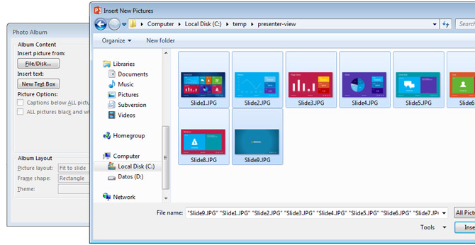 How to Insert Pictures in PowerPoint using Photo Album