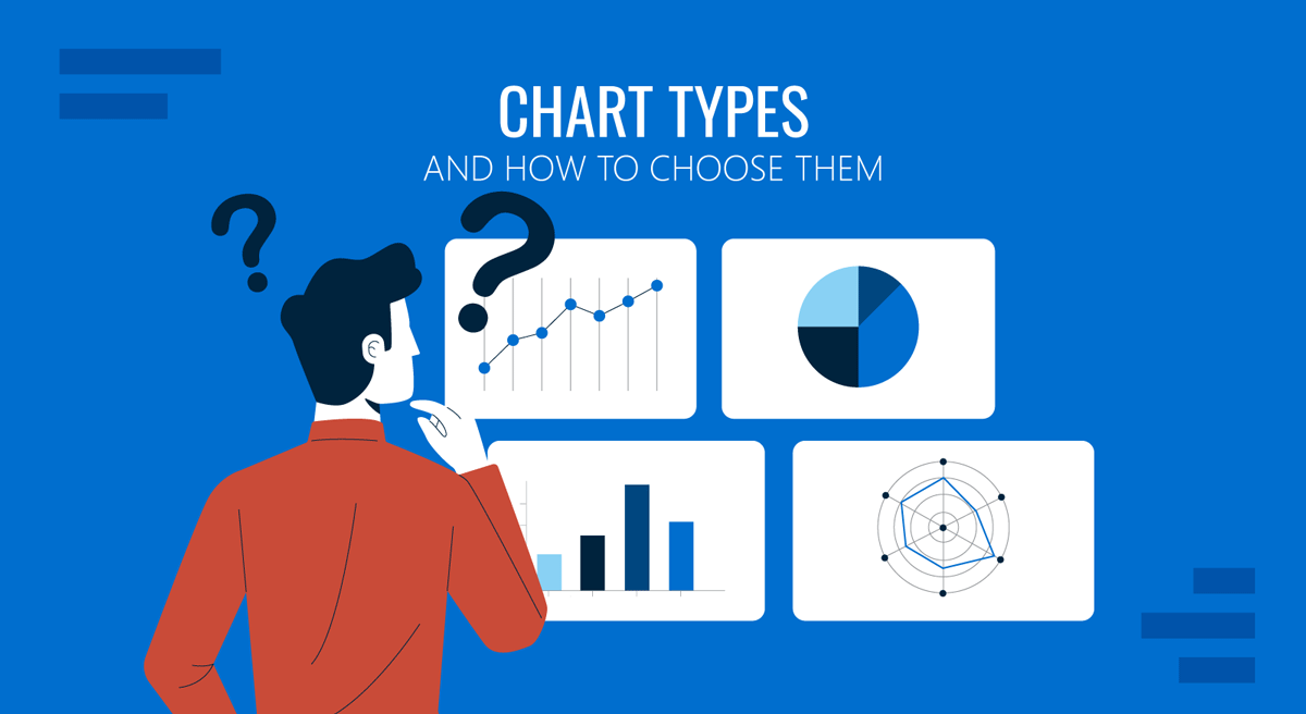 Cover for Chart Types for Presentations guide by SlideModel