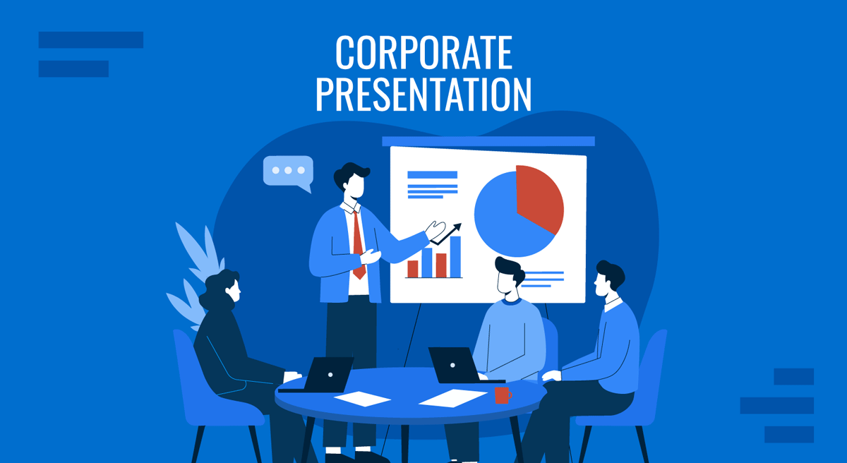 Cover for Corporate Presentation guide by SlideModel