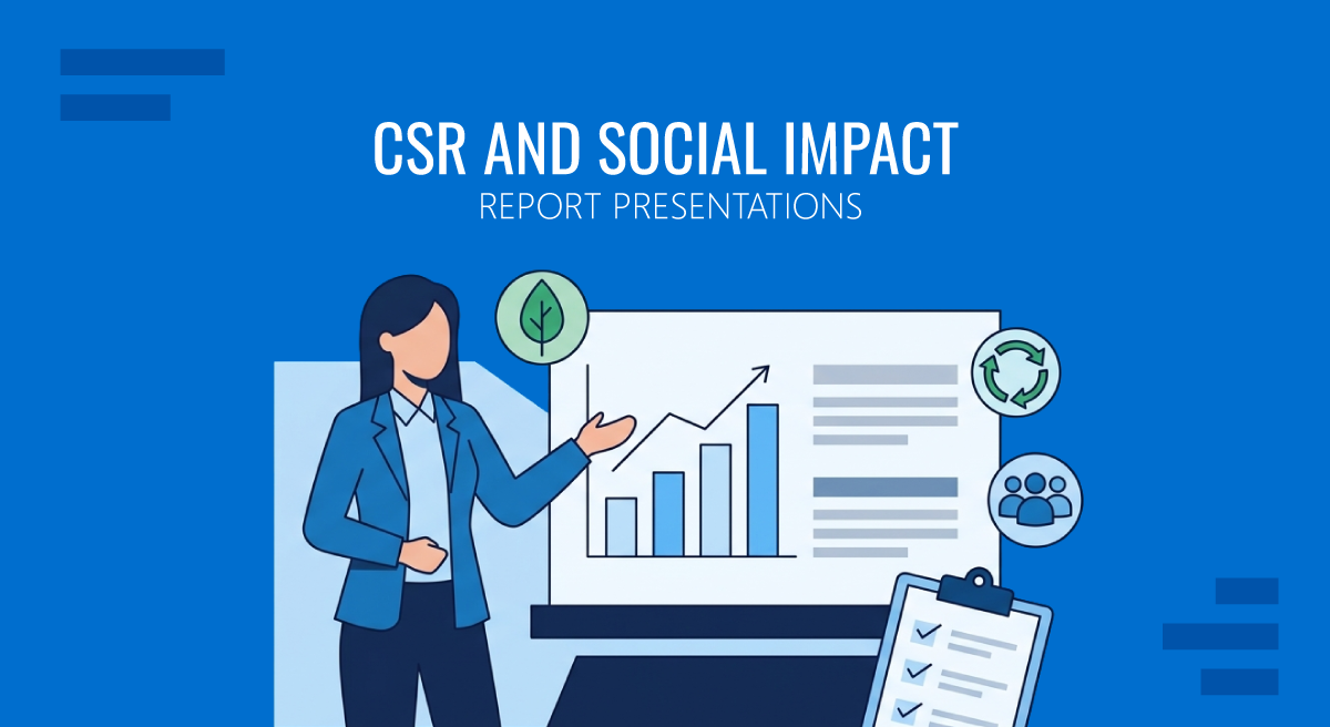 Cover for How to Create a CSR & Social Impact Report Presentation guide by SlideModel