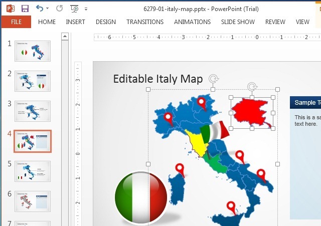 customize powerpoint map template