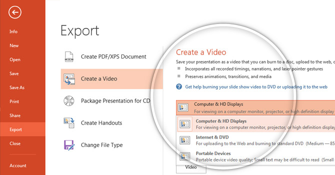 how to make a video file from powerpoint presentation