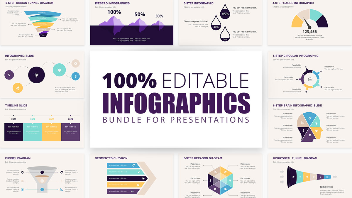 PPT Pastel Theme +94 Infographics Bundle