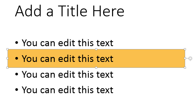 powerpoint highlight text in a picture