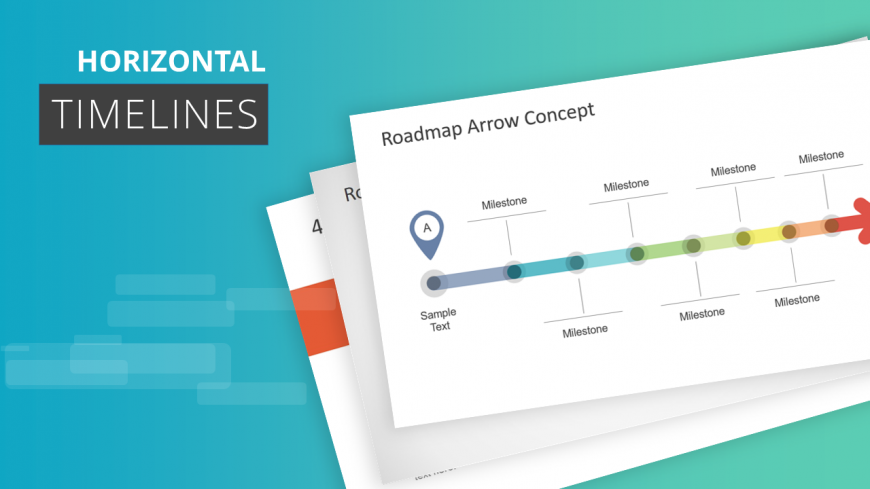 Horizontal Timelines Slidemodel