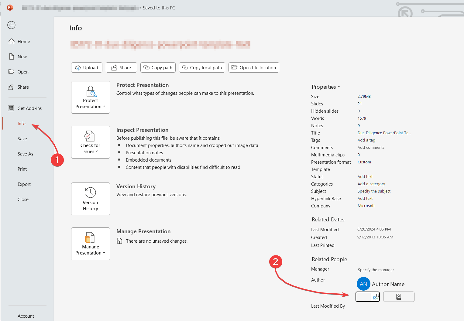 How to Change Author Name in PowerPoint