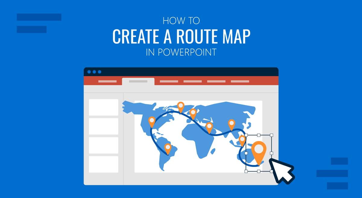 Cover for How to Create a Route Map in PowerPoint guide by SlideModel