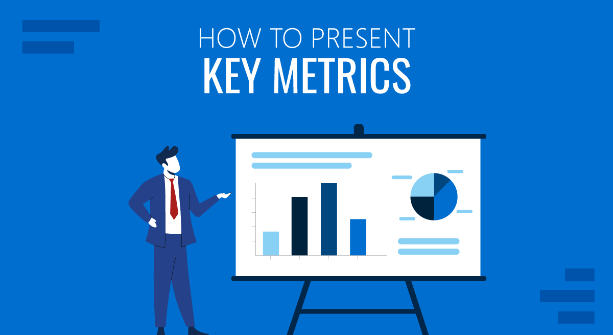 Key metrics presentation article cover by SlideModel