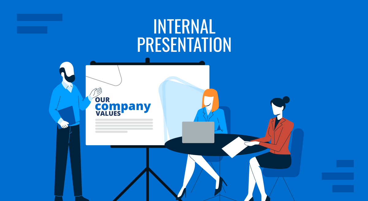 Cover for Internal Presentations guide by SlideModel