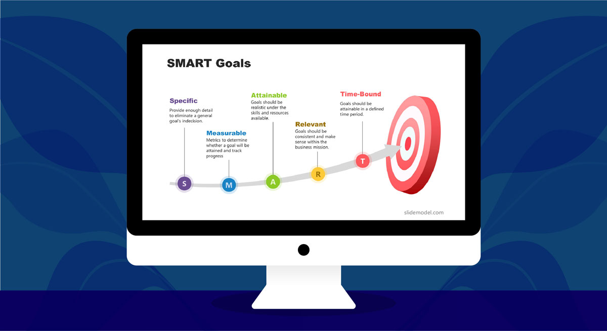 SMART Goals Slide Template for Managers