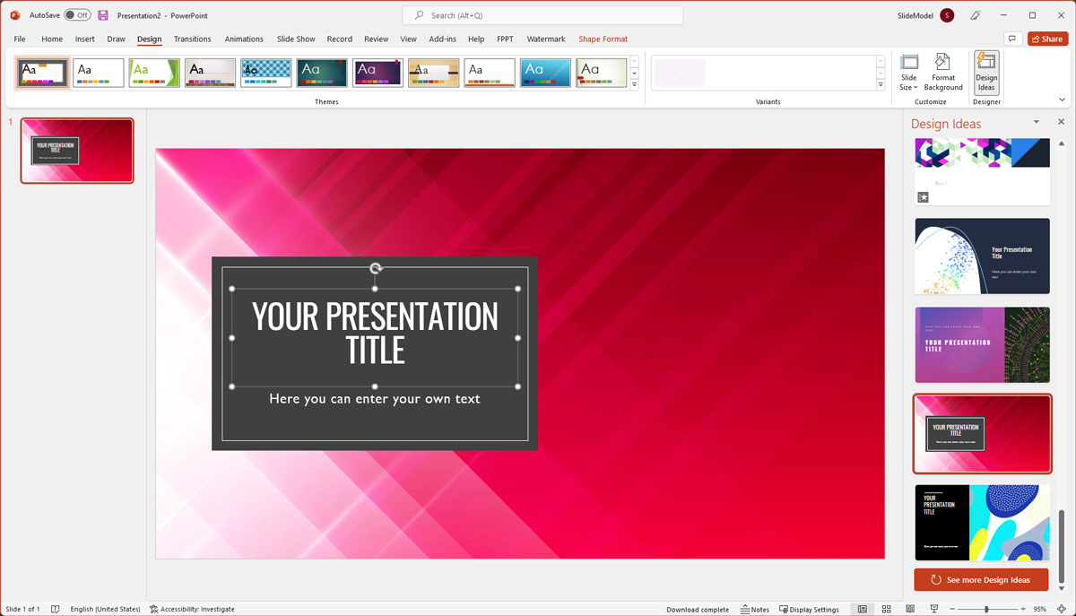 Creative PowerPoint Design Idea with a colorful background