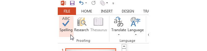 powerpoint for mac spellcheck in another language