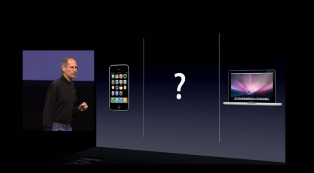 Steve Jobs iPad launch presentation in Macworld 2008