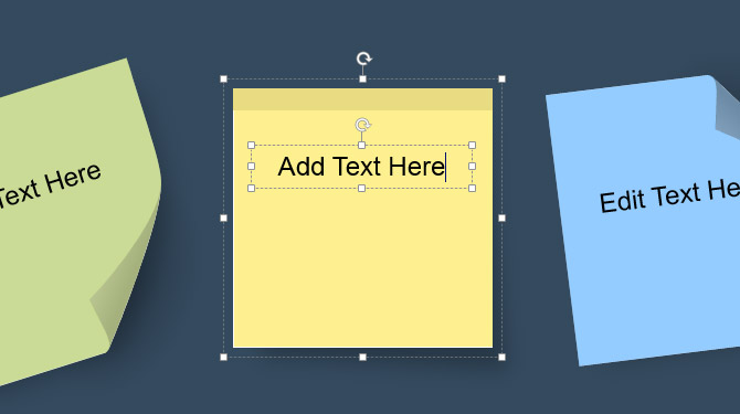 Adding Text to Sticky Notes