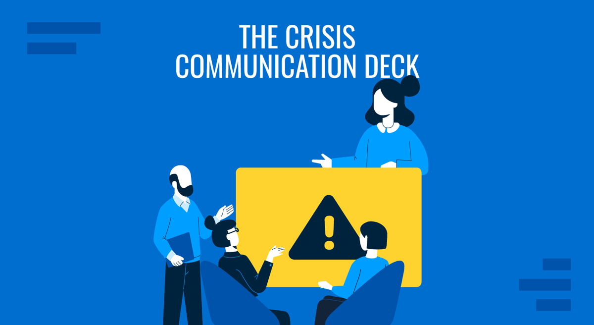 Cover for The Crisis Communication Deck for Presenters guide by SlideModel