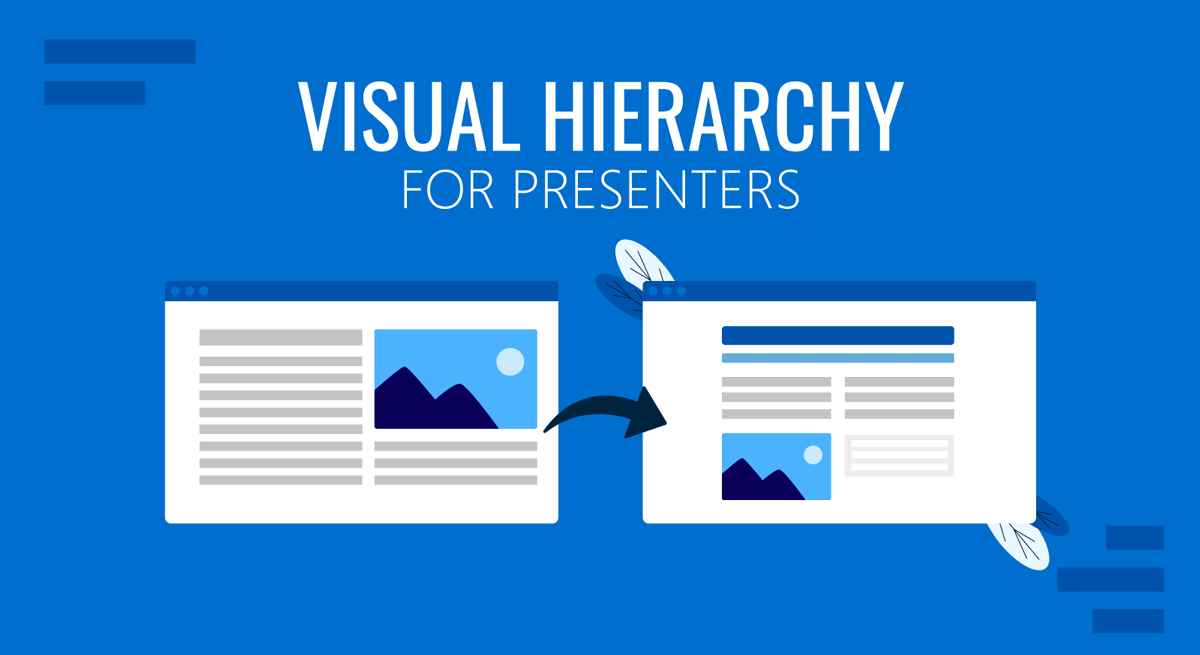Cover for Visual Hierarchy for Presentations guide by SlideModel