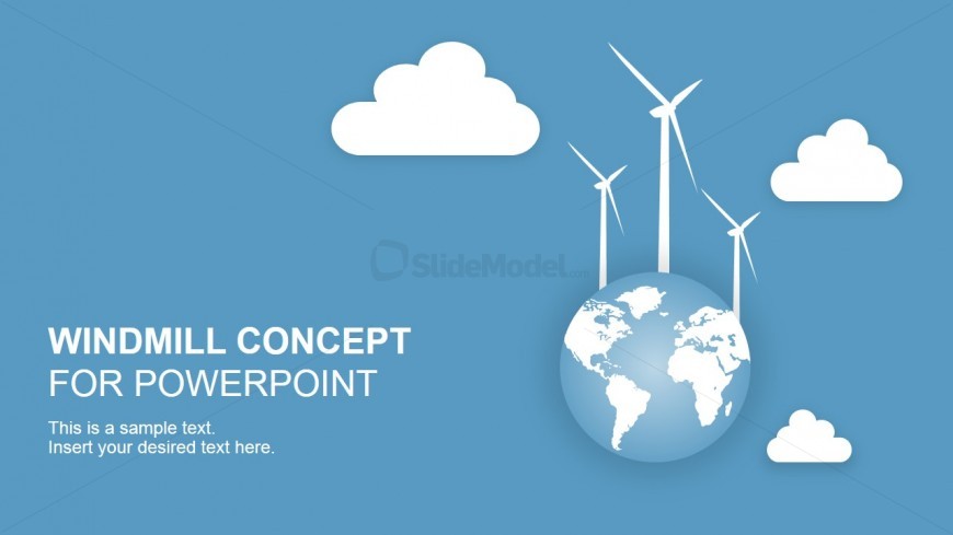 Windmill Electricity Turbine Shapes for PowerPoint - SlideModel